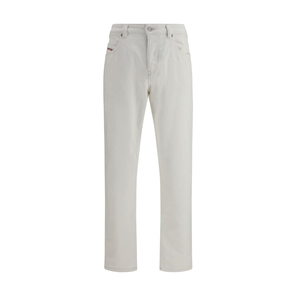 White Cotton Slim Fit Jeans - ventzia