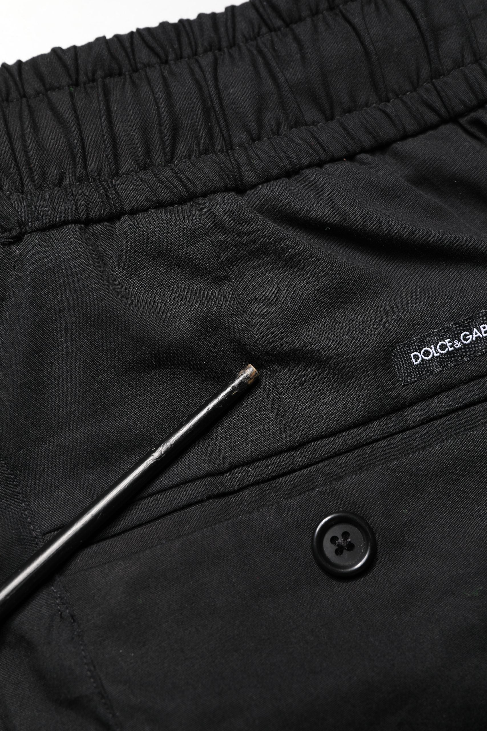 Black Cotton Skinny Men Jogger Trouser Pants - ventzia
