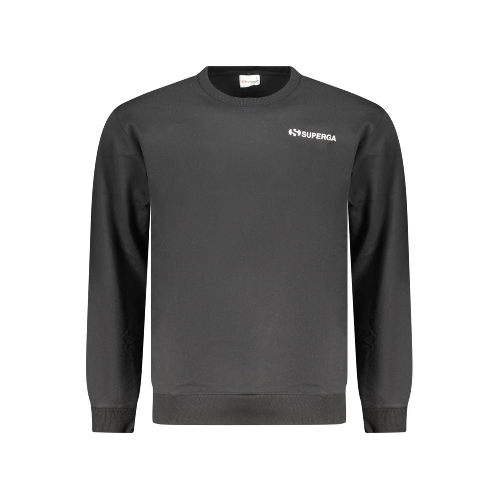Black Cotton Men's Sweatshirt - ventzia