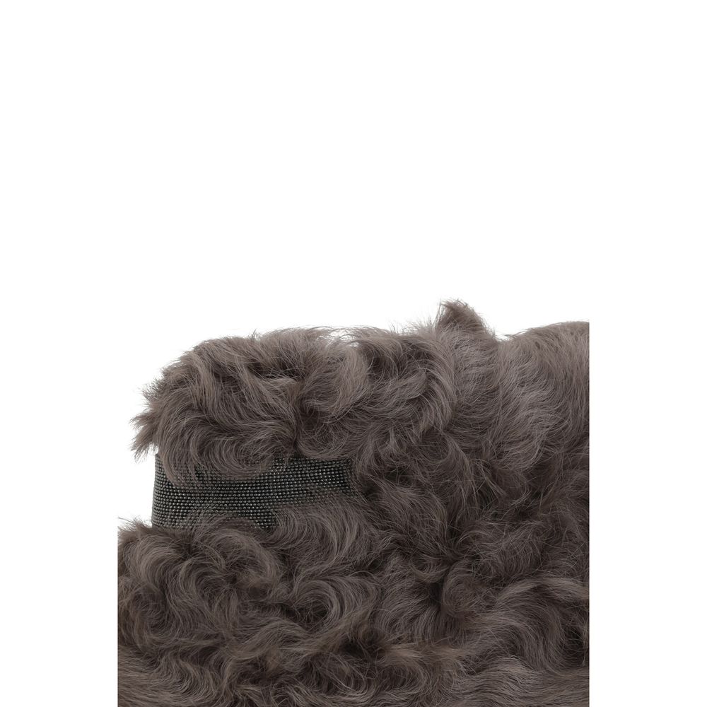 Brown Fur Clutch Bag - ventzia