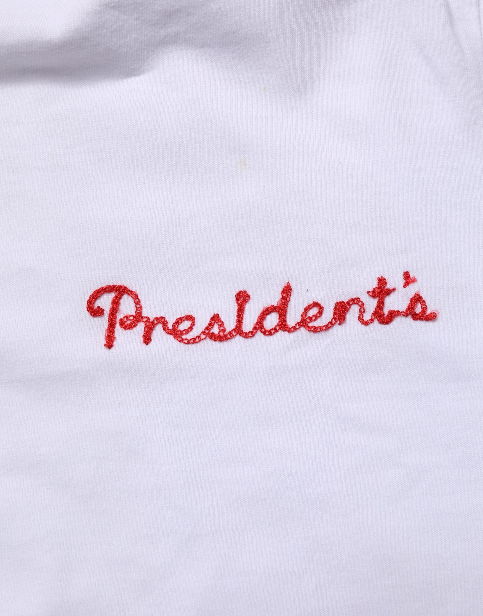 White Logo Embroidery Cotton Men Crew Neck T-shirt - ventzia