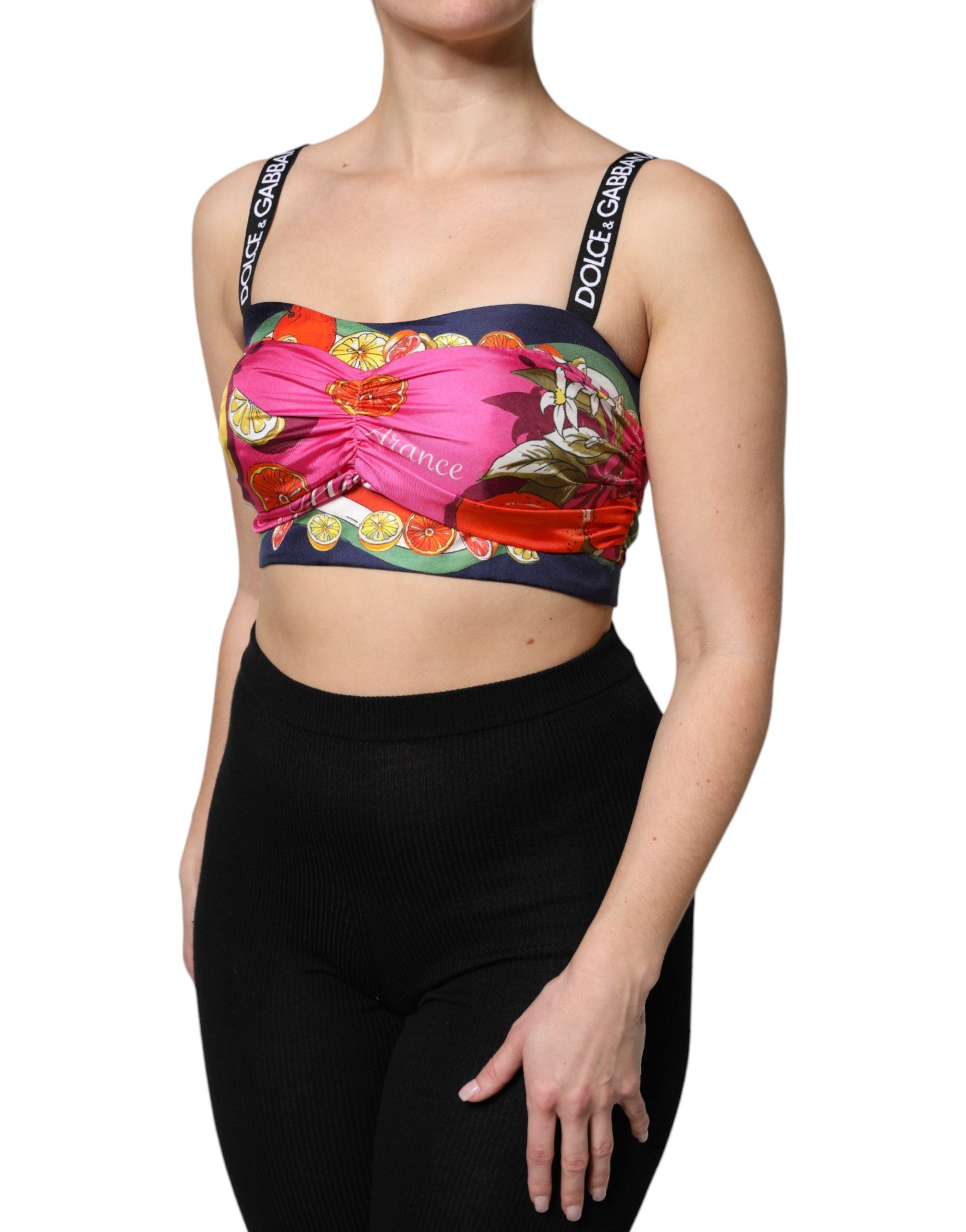 Multicolor Silk Cropped Bustier Corset Top - ventzia
