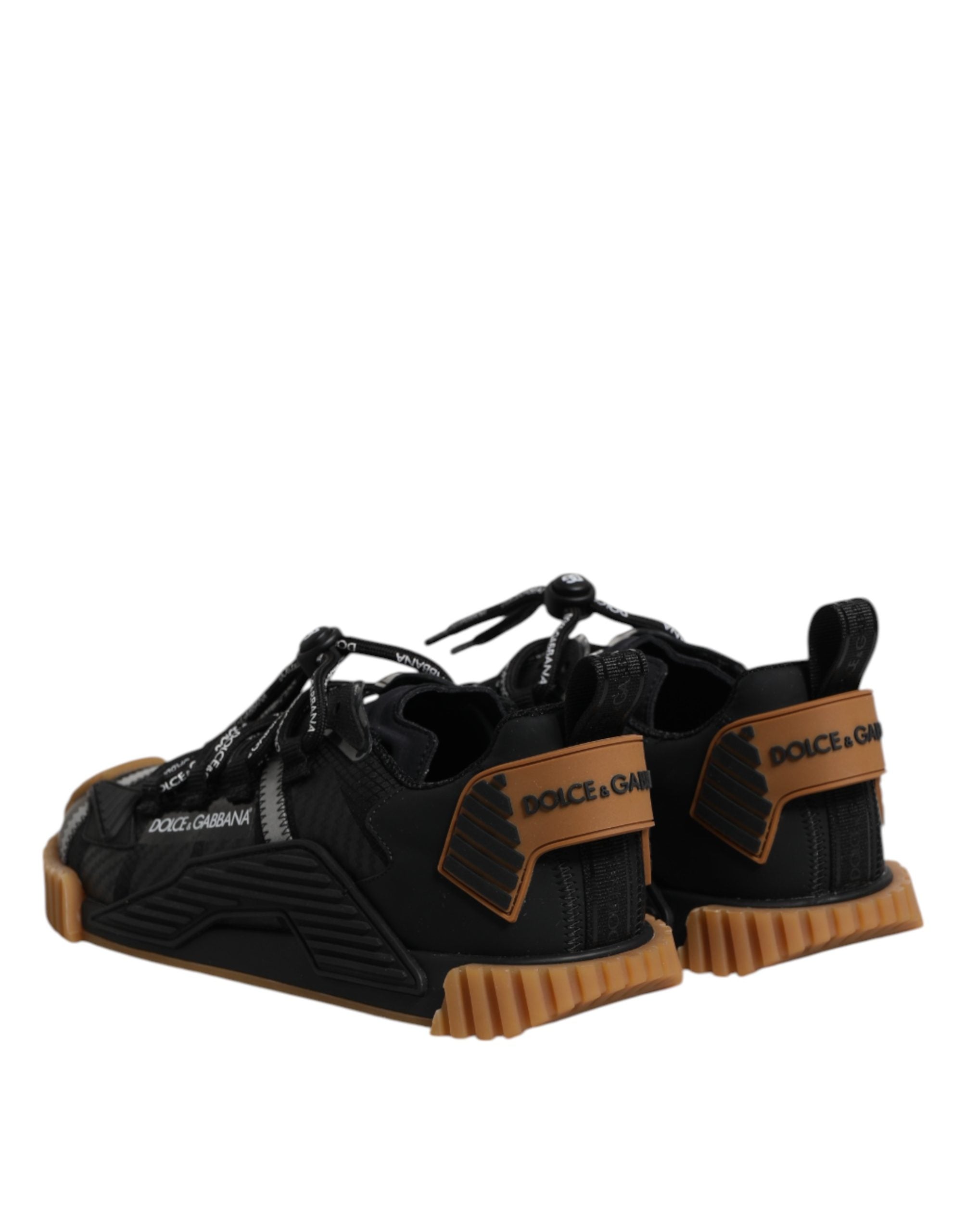 Black Logo Lace Up Low Top NS1 Sneakers Shoes - ventzia
