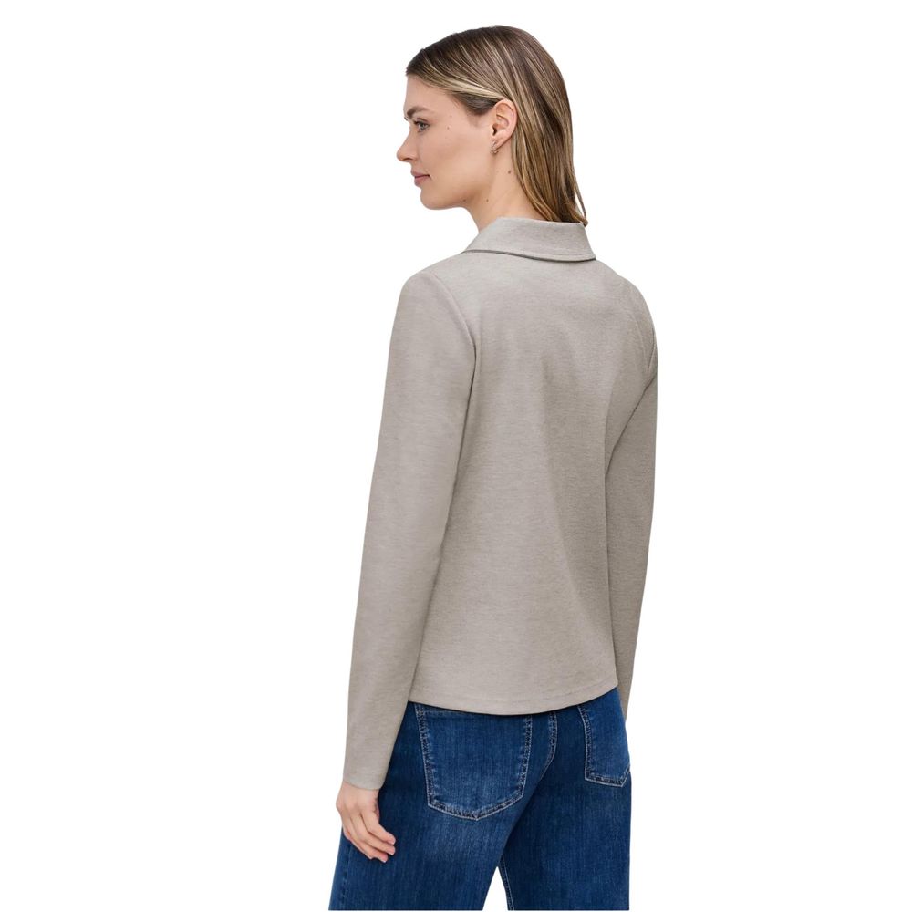 Beige Polyacrylic Blazer - ventzia