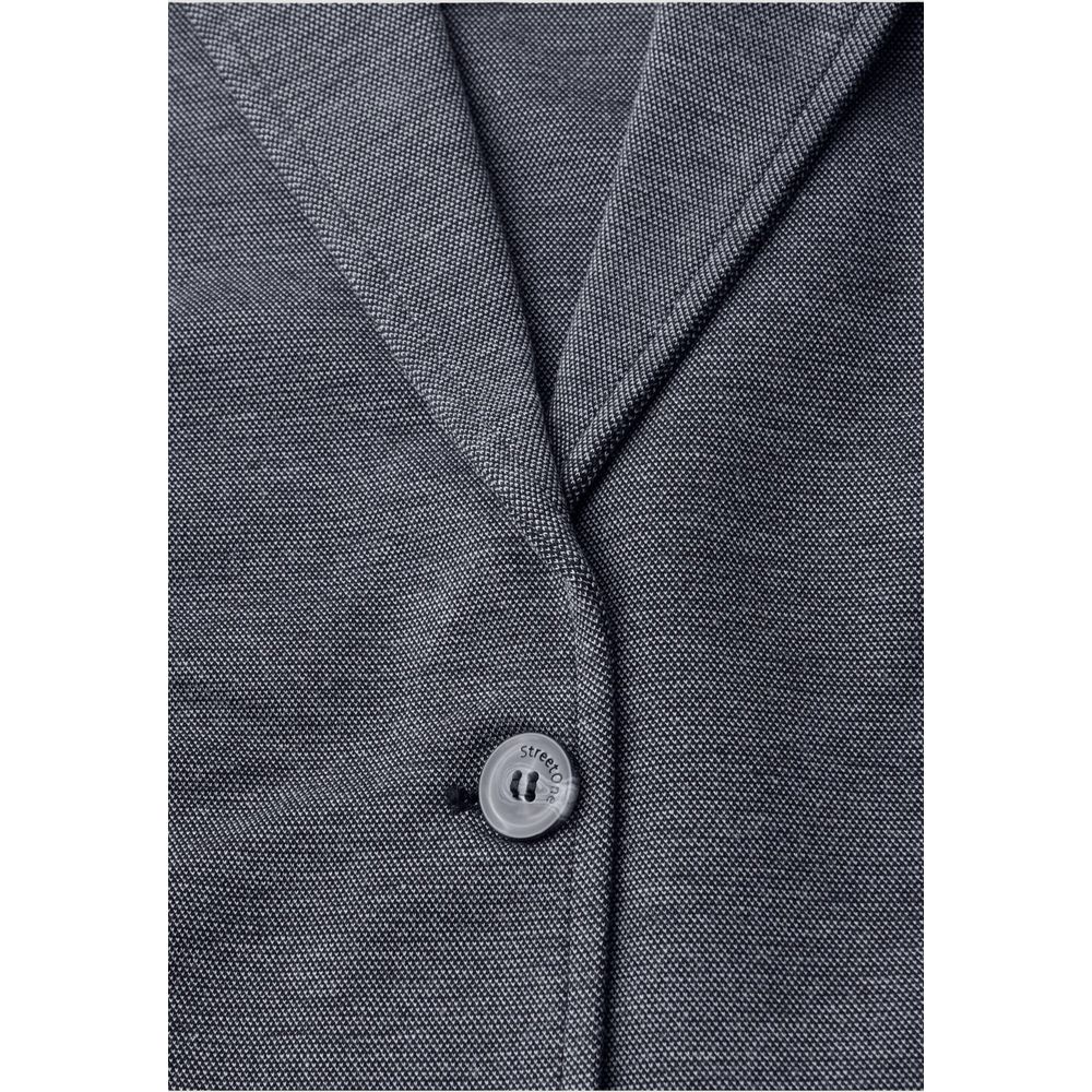 Blue Polyacrylic Blazer - ventzia
