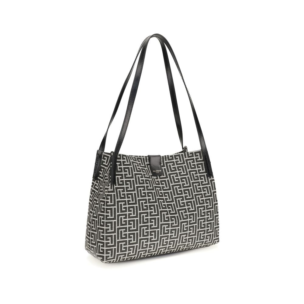 Black Cotton Shoulder Bag - ventzia