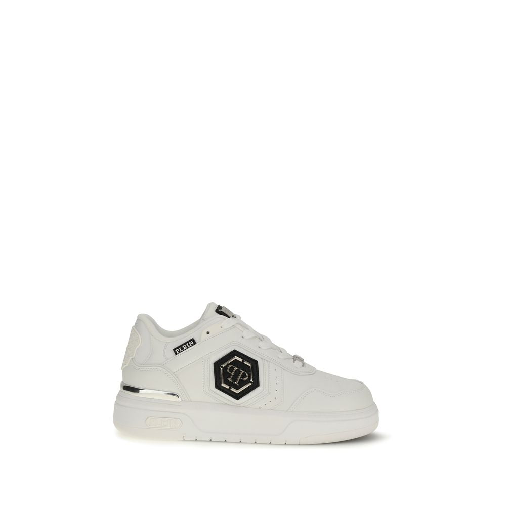 White Calf Leather Bos Taurus Athletic Sneakers - ventzia
