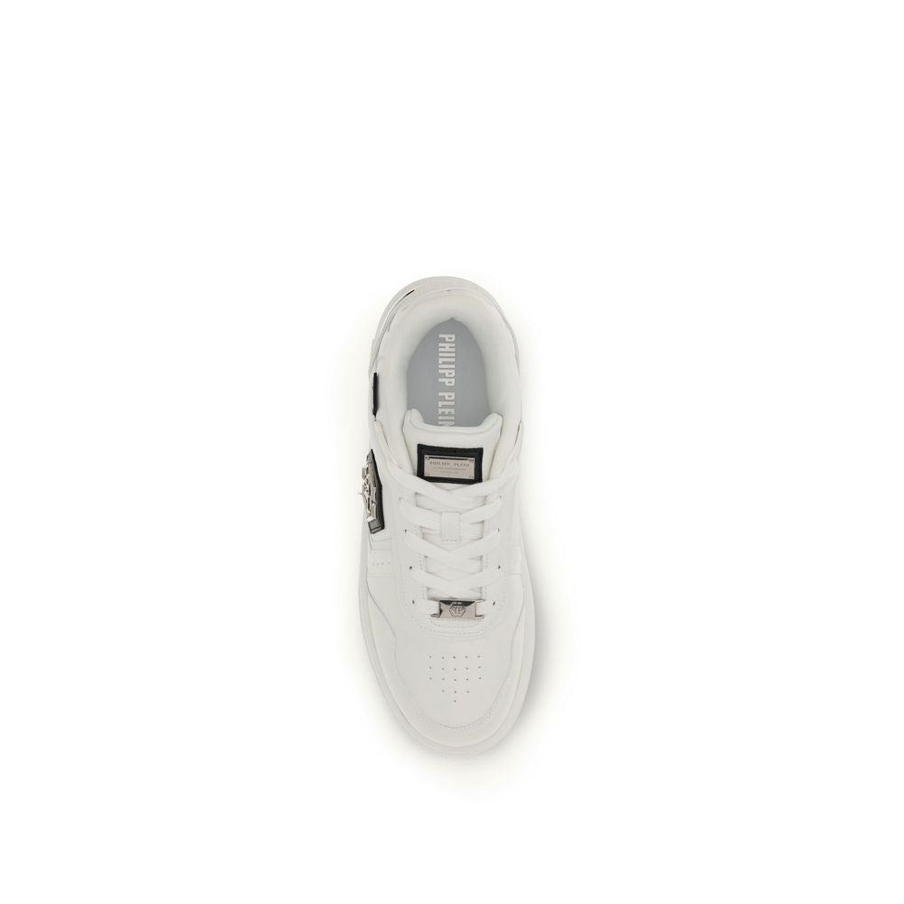 White Calf Leather Bos Taurus Athletic Sneakers - ventzia