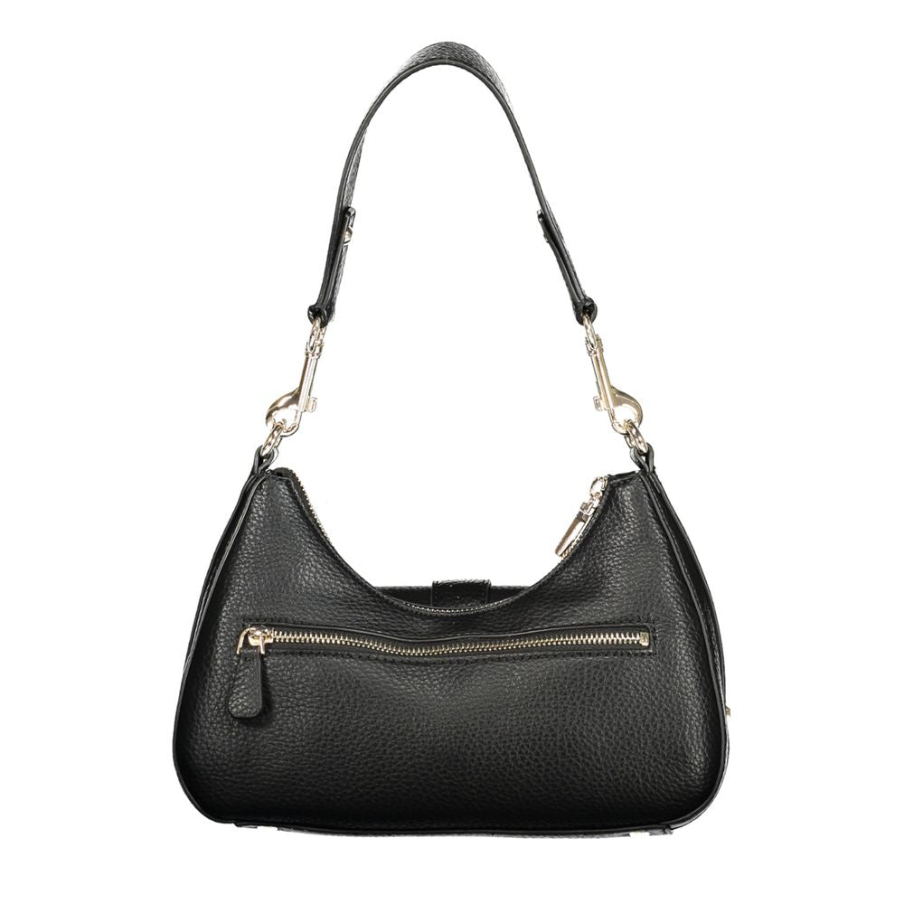Black Polyurethane Women Handbag - ventzia