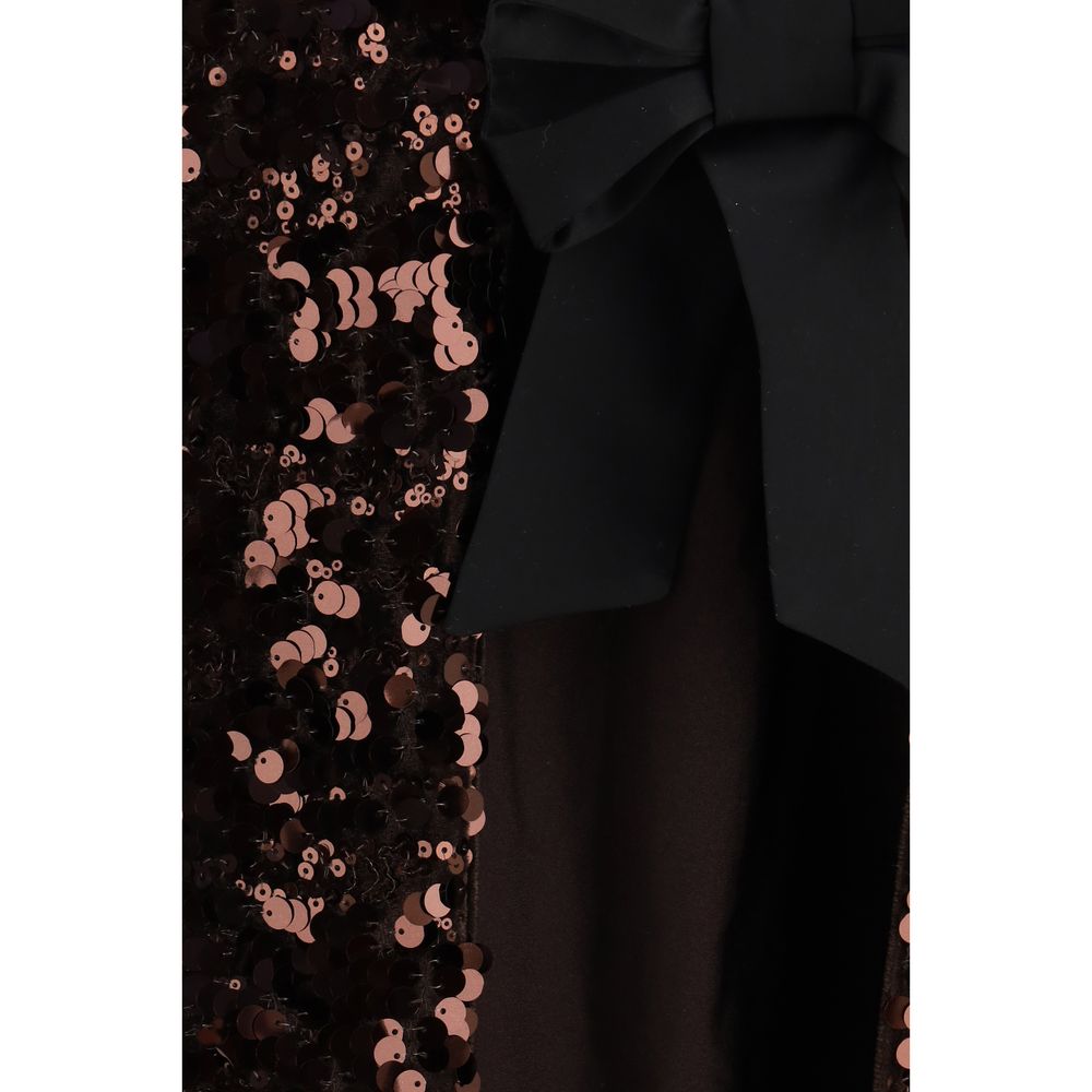 Brown Polyester Top - ventzia
