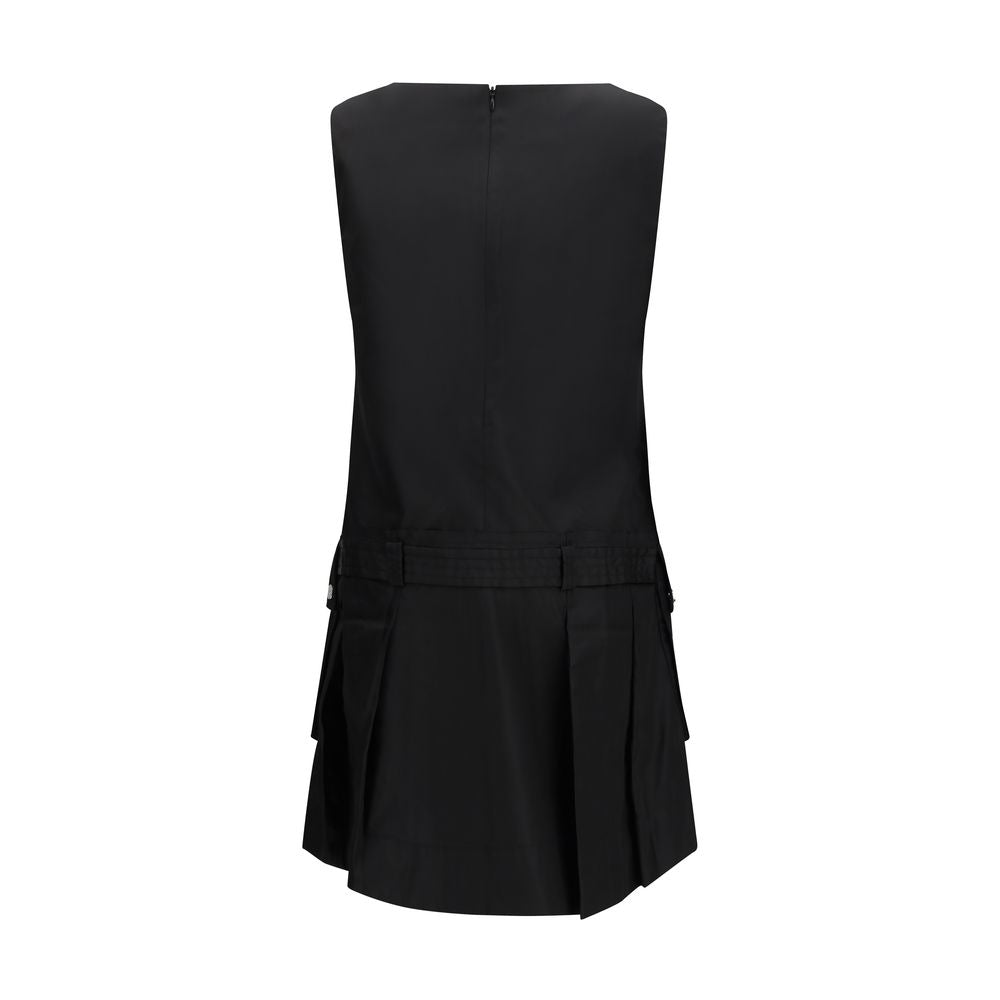 Black Recycled Polyamide Casual Dress - ventzia
