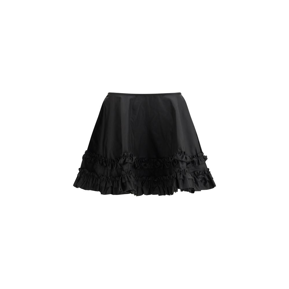 Black Recycled Polyamide Mini Skirt - ventzia