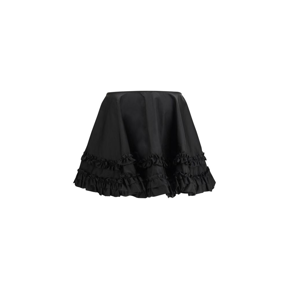 Black Recycled Polyamide Mini Skirt - ventzia