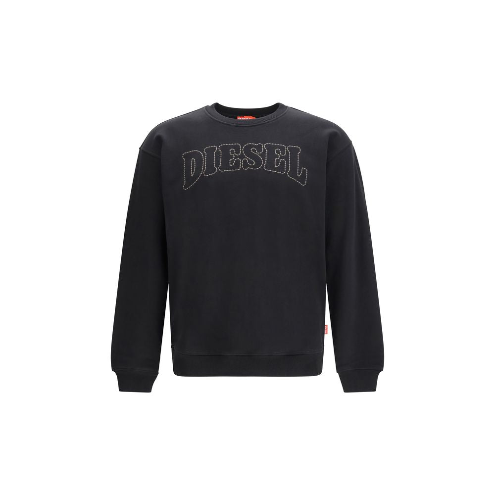 Black Cotton Sweatshirt - ventzia