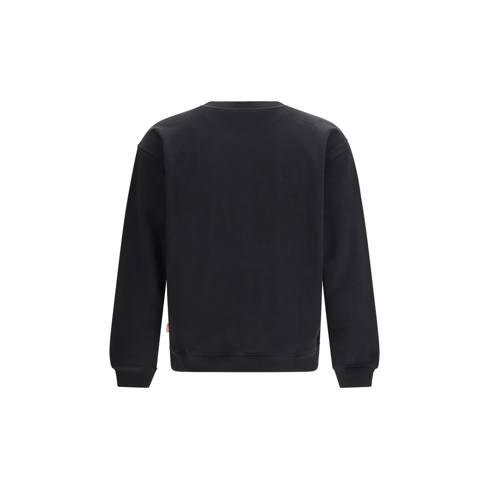 Black Cotton Sweatshirt - ventzia
