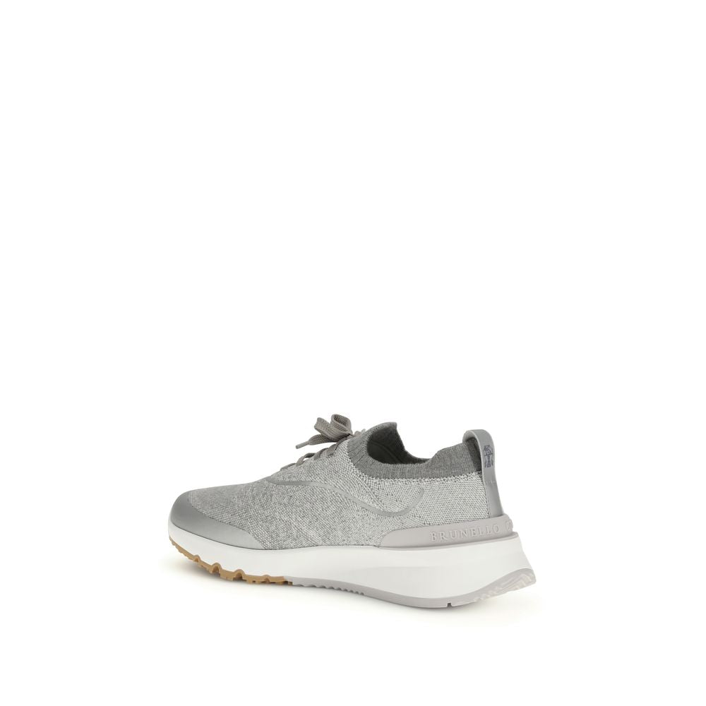 Gray Cotton Athletic Sneakers - ventzia