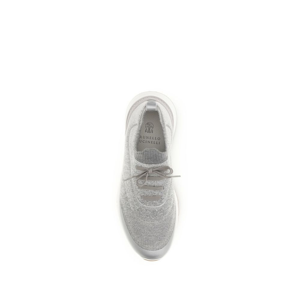 Gray Cotton Athletic Sneakers - ventzia