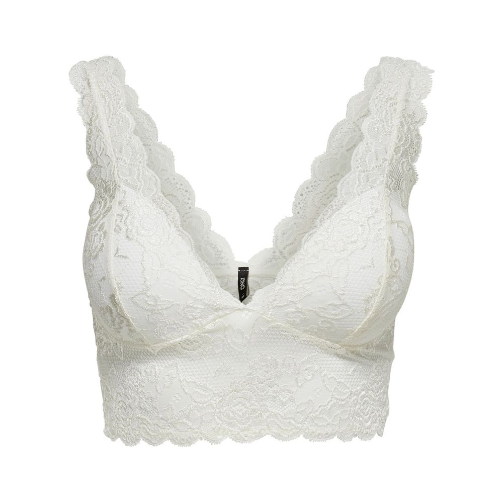 White Polyester Bra - ventzia