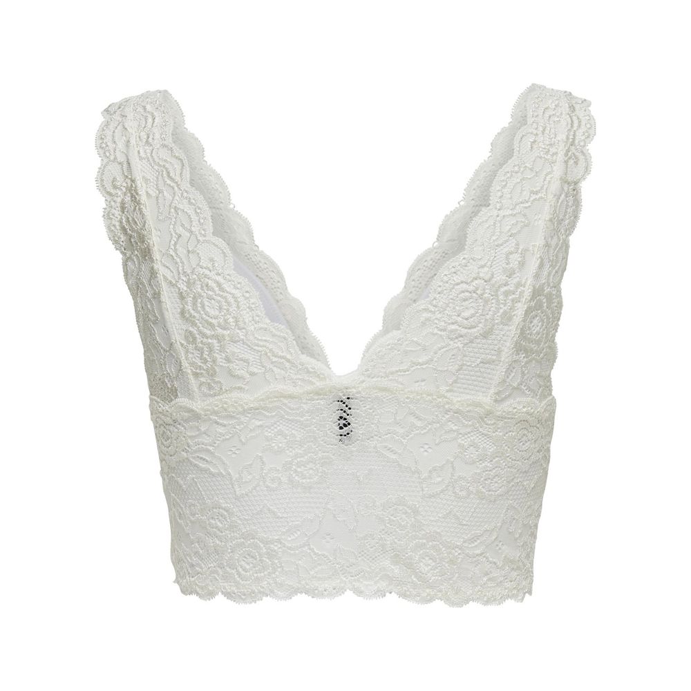 White Polyester Bra - ventzia