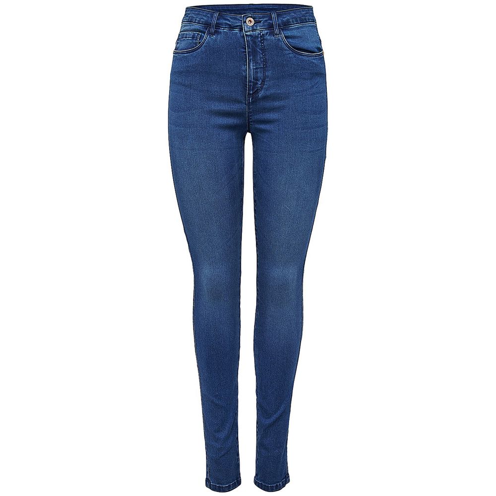 Light Blue Cotton Skinny Jeans - ventzia