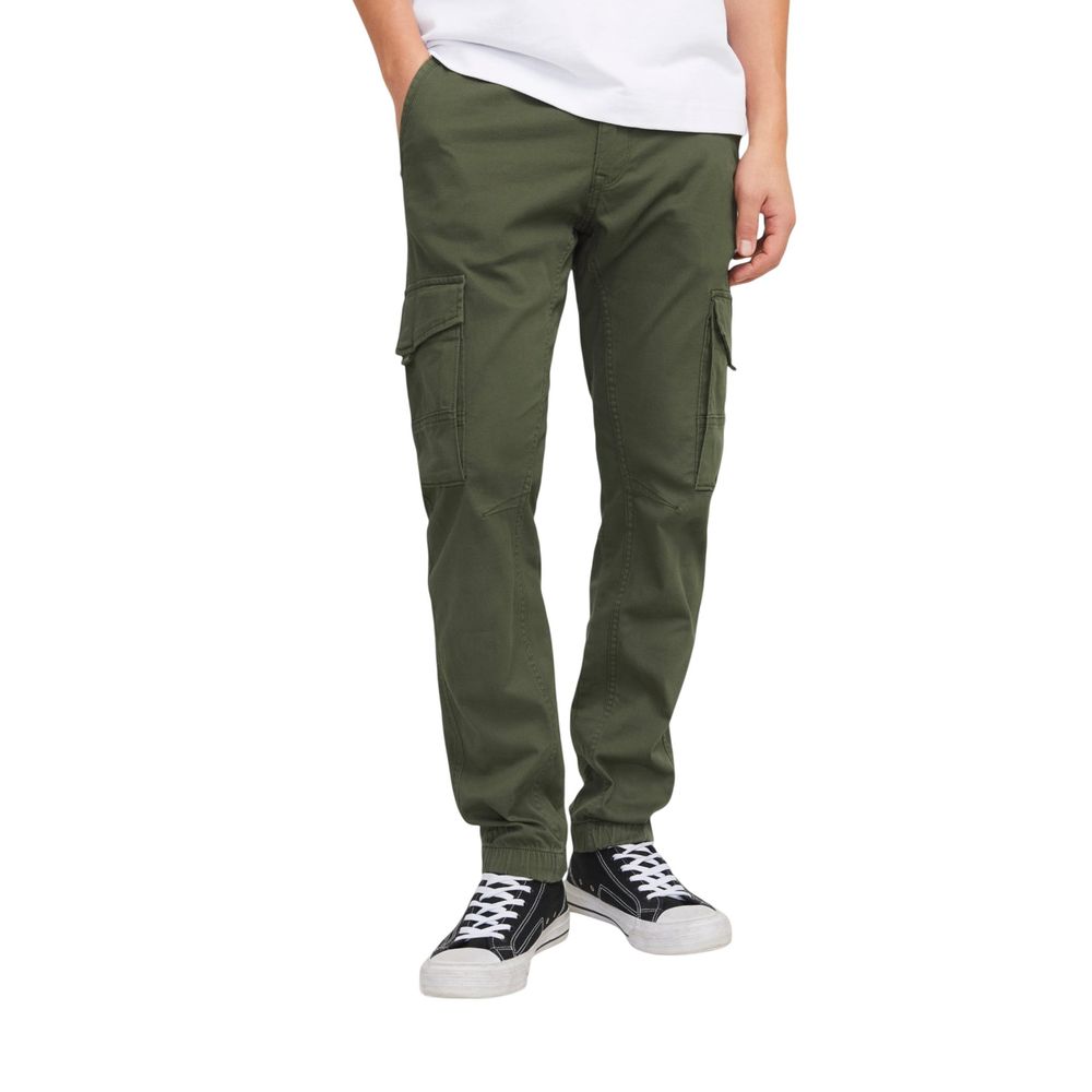 Green Cotton Skinny Pants - ventzia