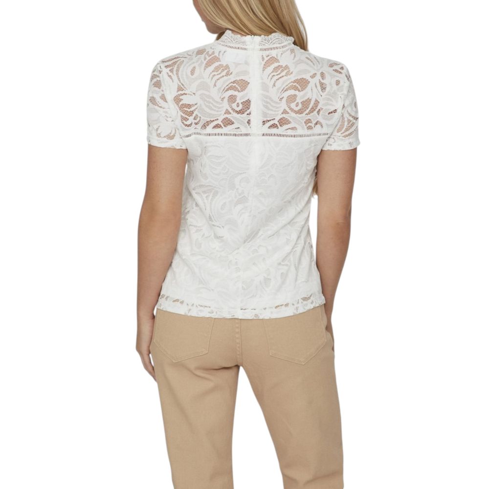 Cream Polyamide T-Shirt - ventzia