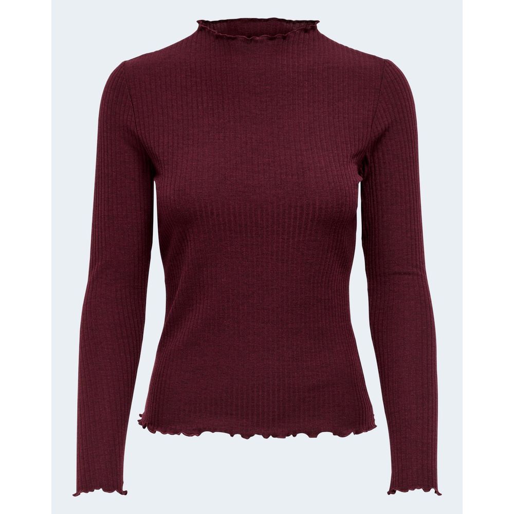 Bordeaux Polyester Turtleneck - ventzia