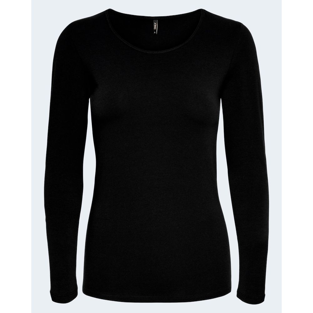Black Cotton Long Sleeve T-Shirt - ventzia