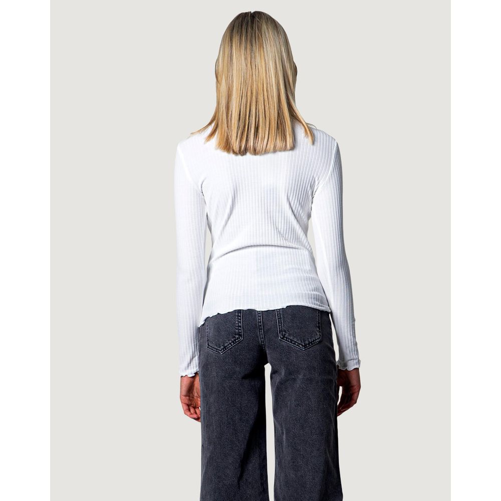 White Polyester Turtleneck - ventzia