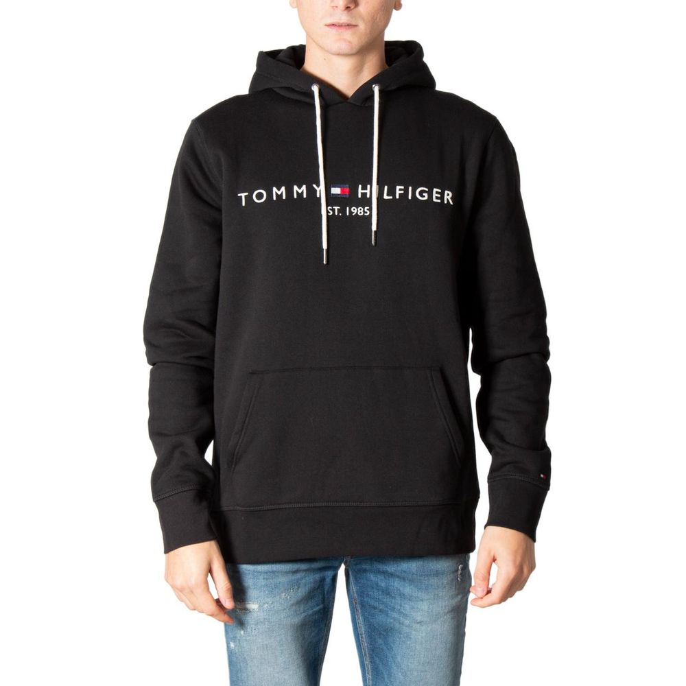 Black Cotton Hoodie - ventzia