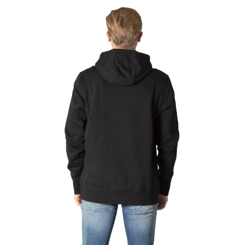 Black Cotton Hoodie - ventzia