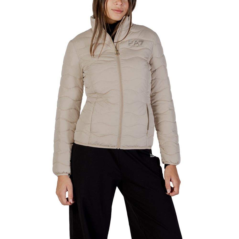 Beige Polyester Bomber - ventzia