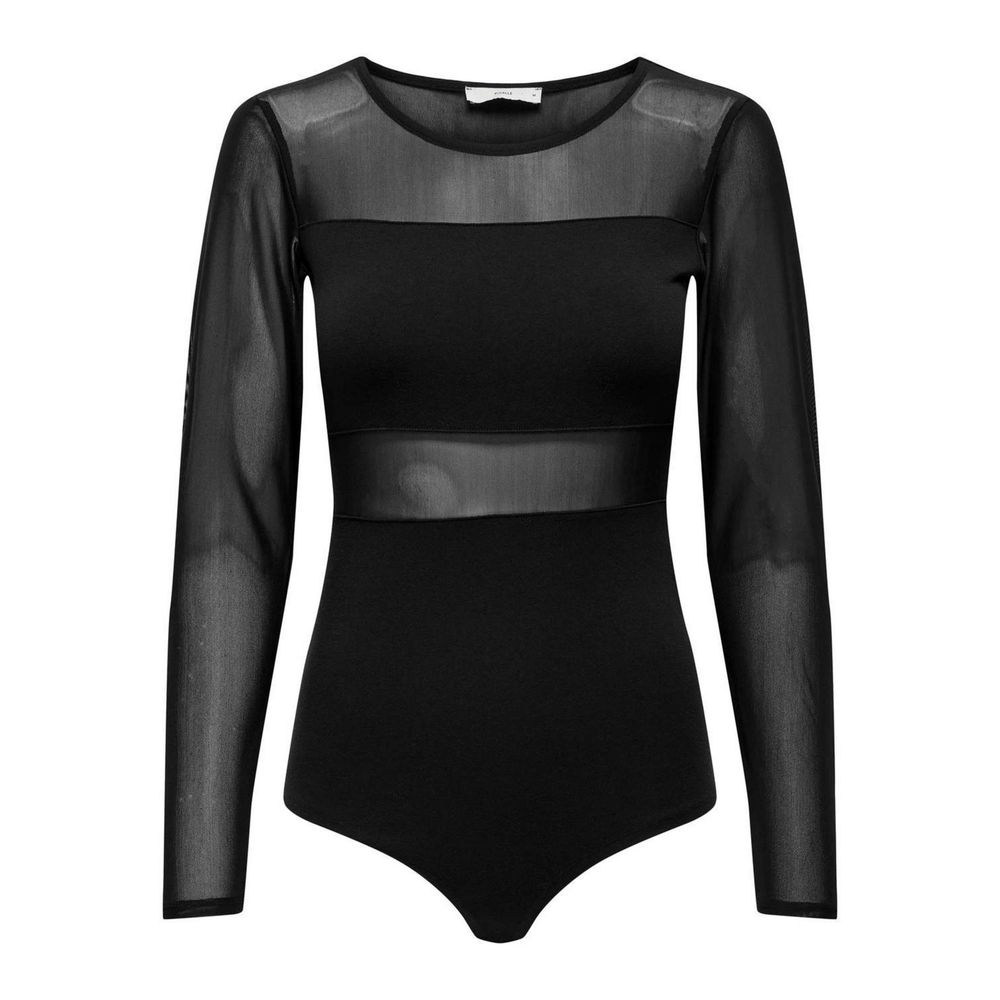 Black Cotton Bodysuit - ventzia