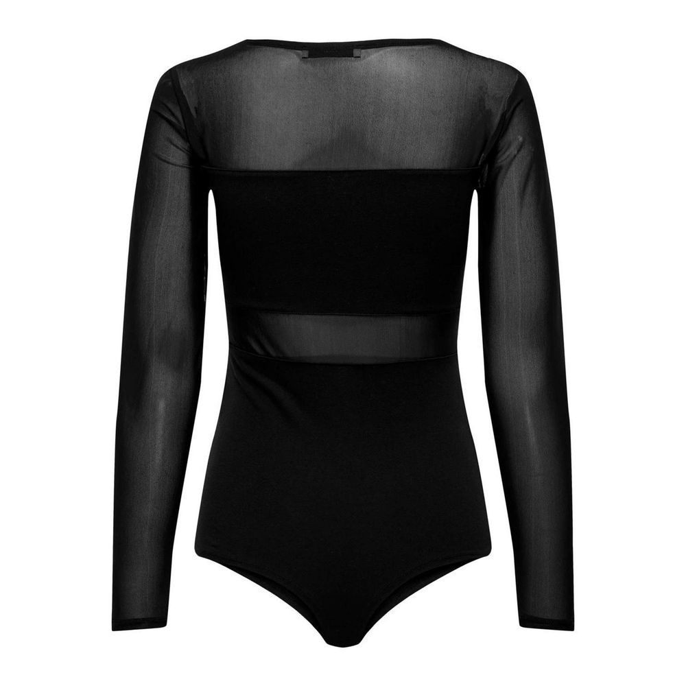 Black Cotton Bodysuit - ventzia