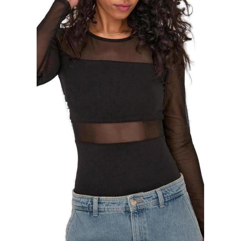Black Cotton Bodysuit - ventzia