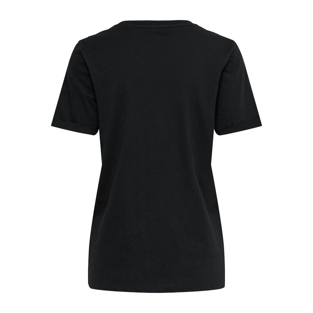 Black Cotton T-Shirt - ventzia