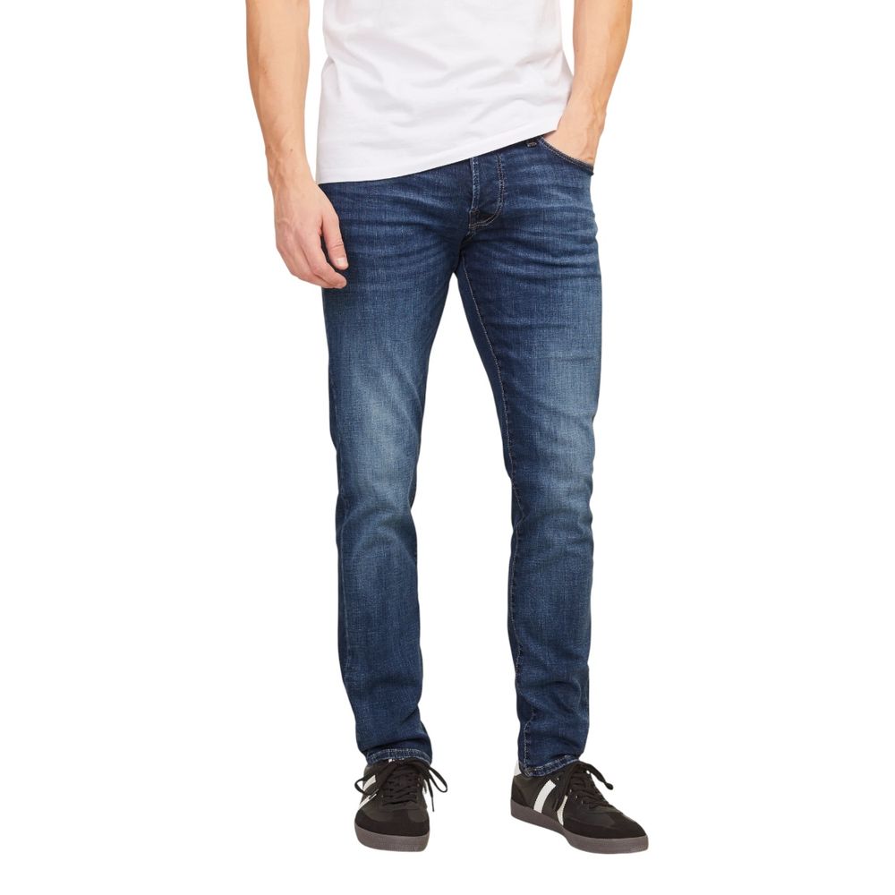 Blue Cotton Relaxed Fit Jeans - ventzia