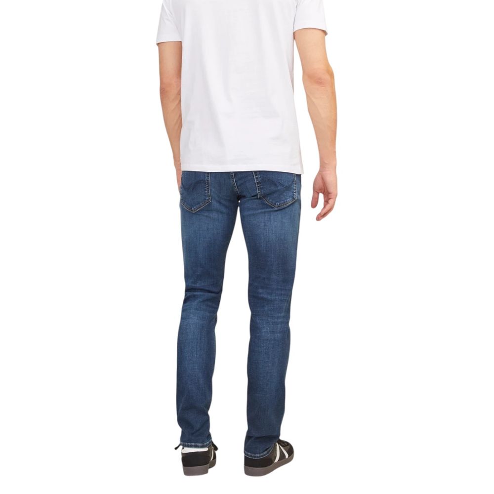 Blue Cotton Relaxed Fit Jeans - ventzia