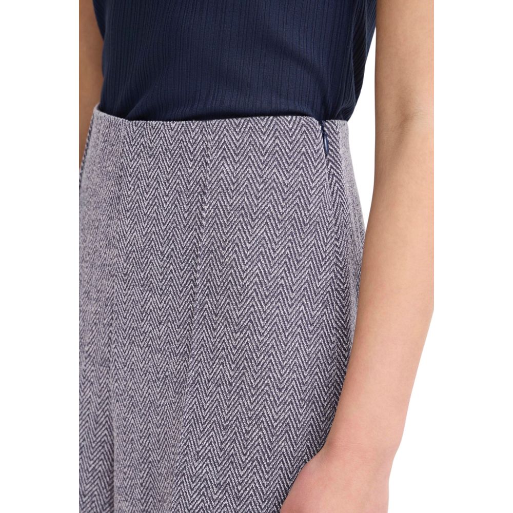 Blue Polyester Casual Pants - ventzia