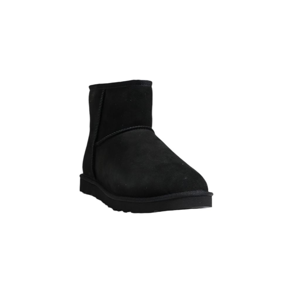 Black Suede Leather Ankle Boots - ventzia