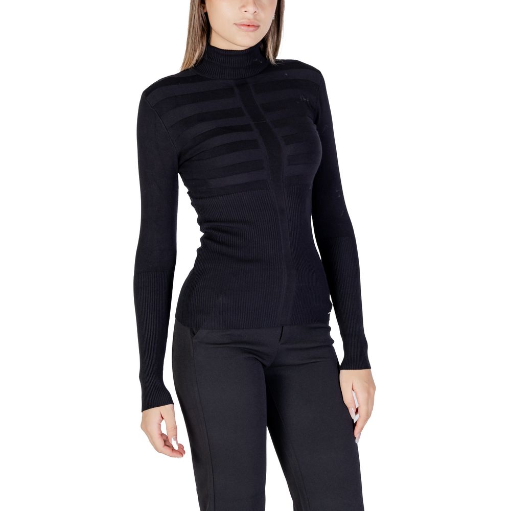 Black Viscose Turtleneck - ventzia