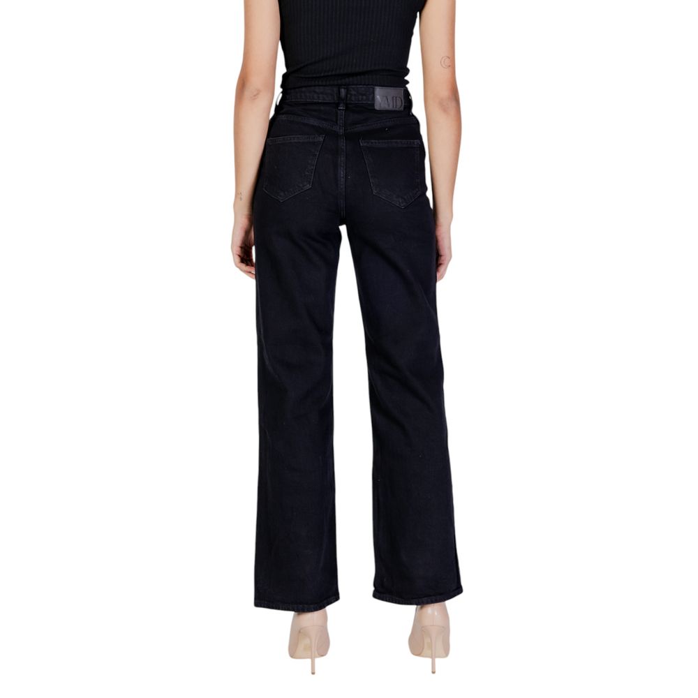 Black Cotton Mom Jeans - ventzia