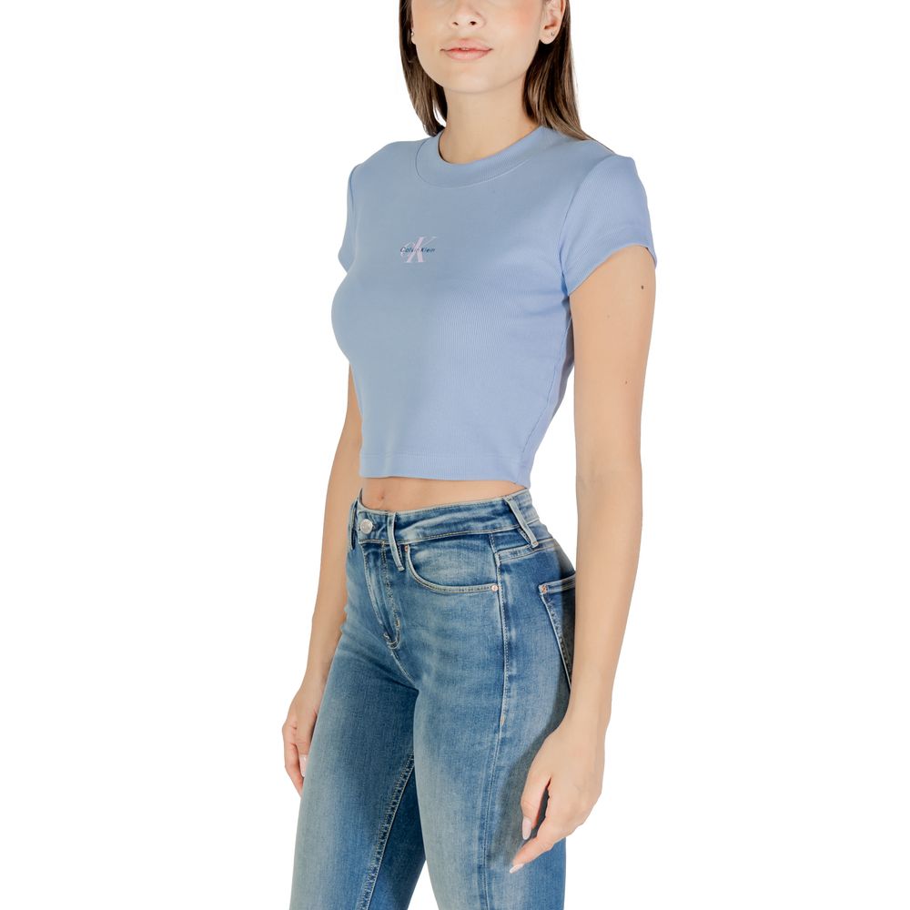 Blue Cotton T-Shirt - ventzia