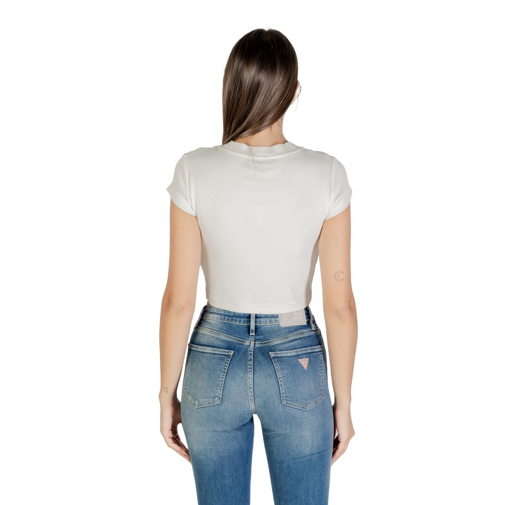 Cream Cotton T-Shirt - ventzia