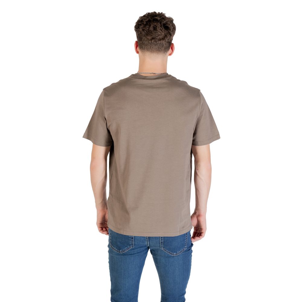 Brown Cotton T-Shirt - ventzia