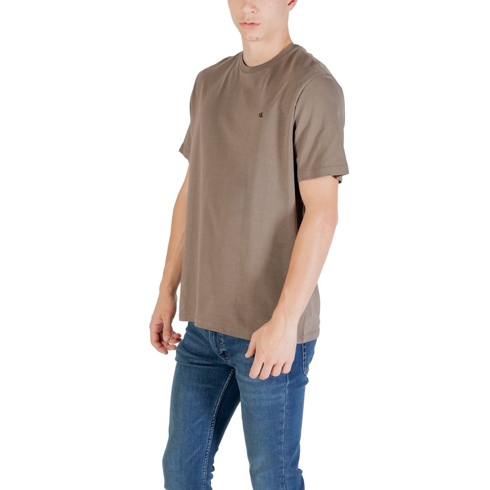 Brown Cotton T-Shirt - ventzia