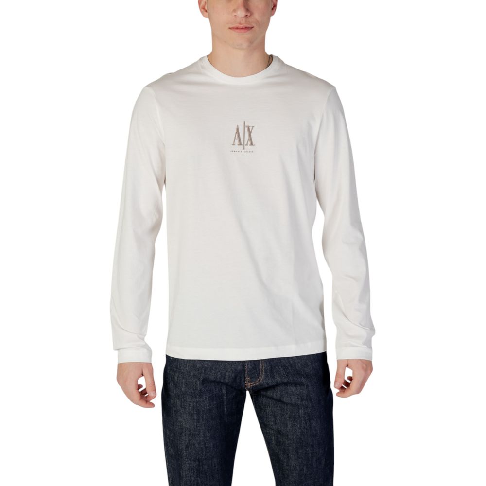 Cream Cotton Long Sleeve T-Shirt - ventzia