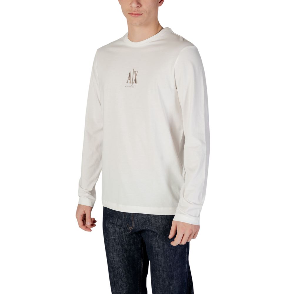 Cream Cotton Long Sleeve T-Shirt - ventzia