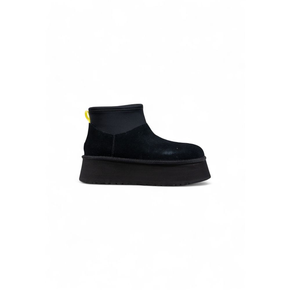 Black Suede Leather Ankle Boots - ventzia