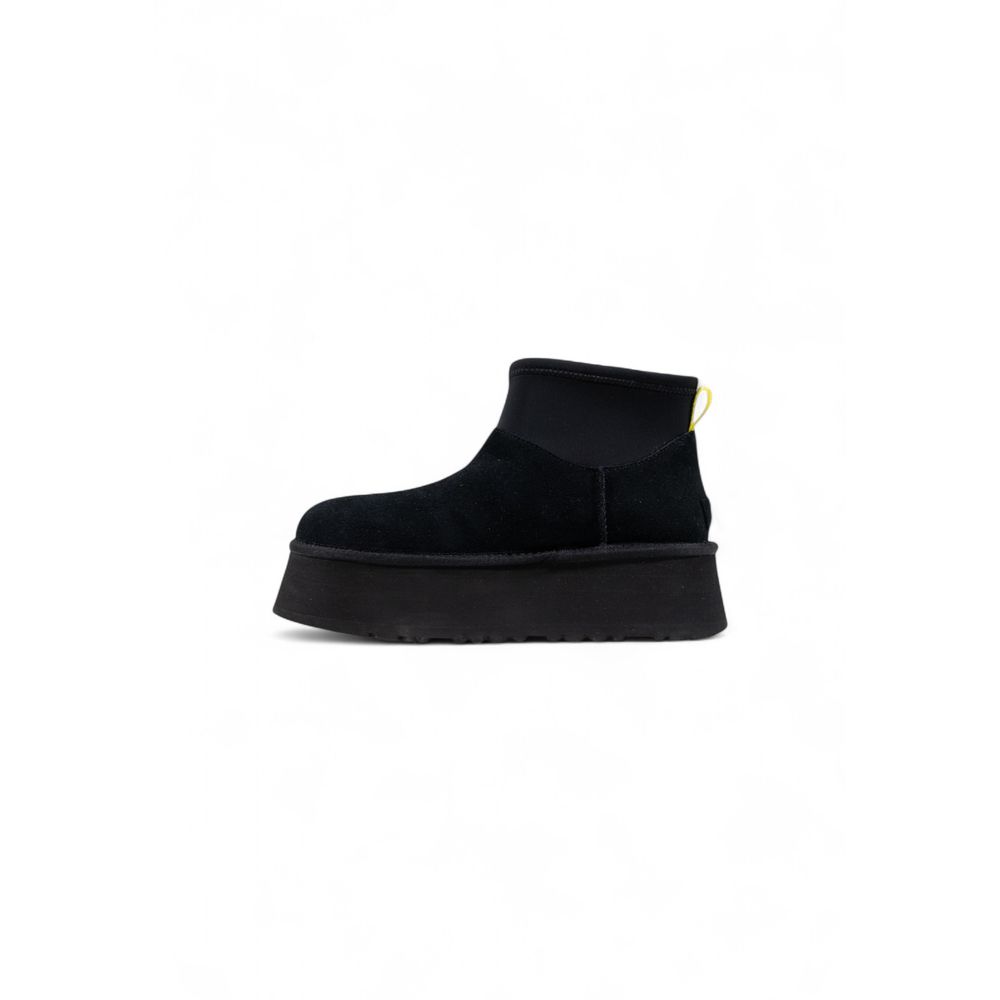 Black Suede Leather Ankle Boots - ventzia